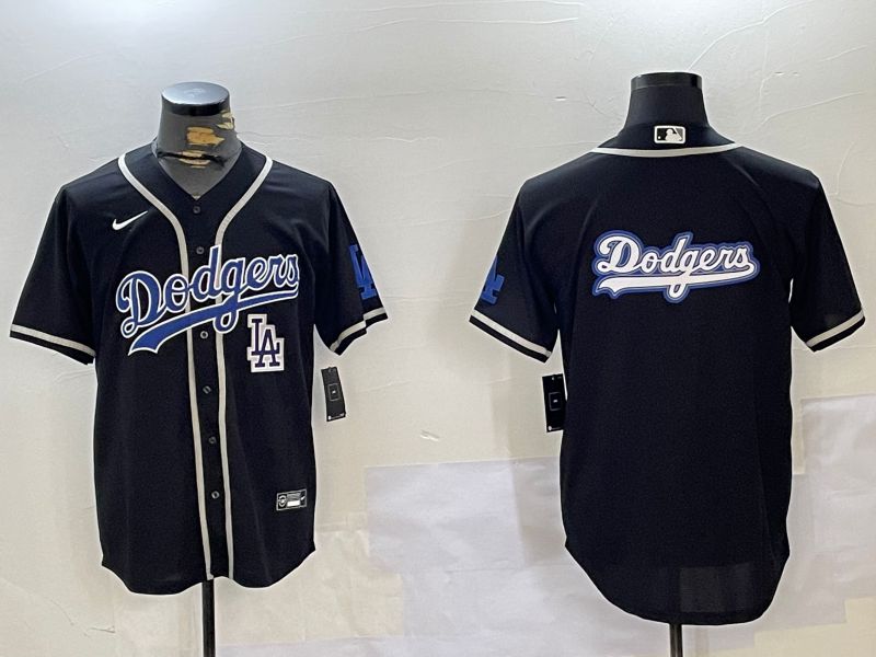 Men Los Angeles Dodgers Blank Black Game 2024 Nike MLB Jersey style 11205
